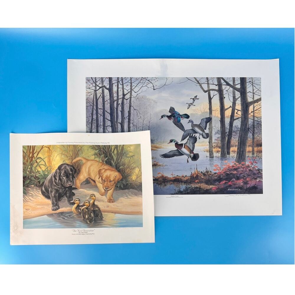 Ducks Unlimited Lithograph Prints Limited Edition Numbered Signed Vintage Set